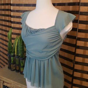 Ric Rac Anthro Grecian/Empire Seafoam Green Top M